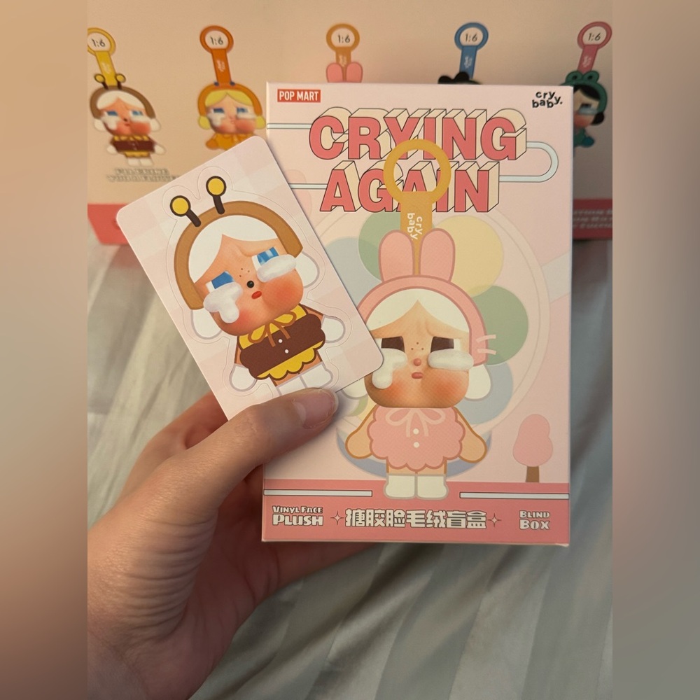 {AUTHENTIC} Pop Mart Cry Baby- I’ll Bring You A Flower Plush Pendant - Picture 3 of 4